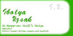 ibolya uzsak business card